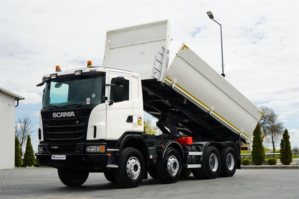 Scania G 480 / 8x4 / WYWROTKA / HYDROBURTA / BORDMATIC /