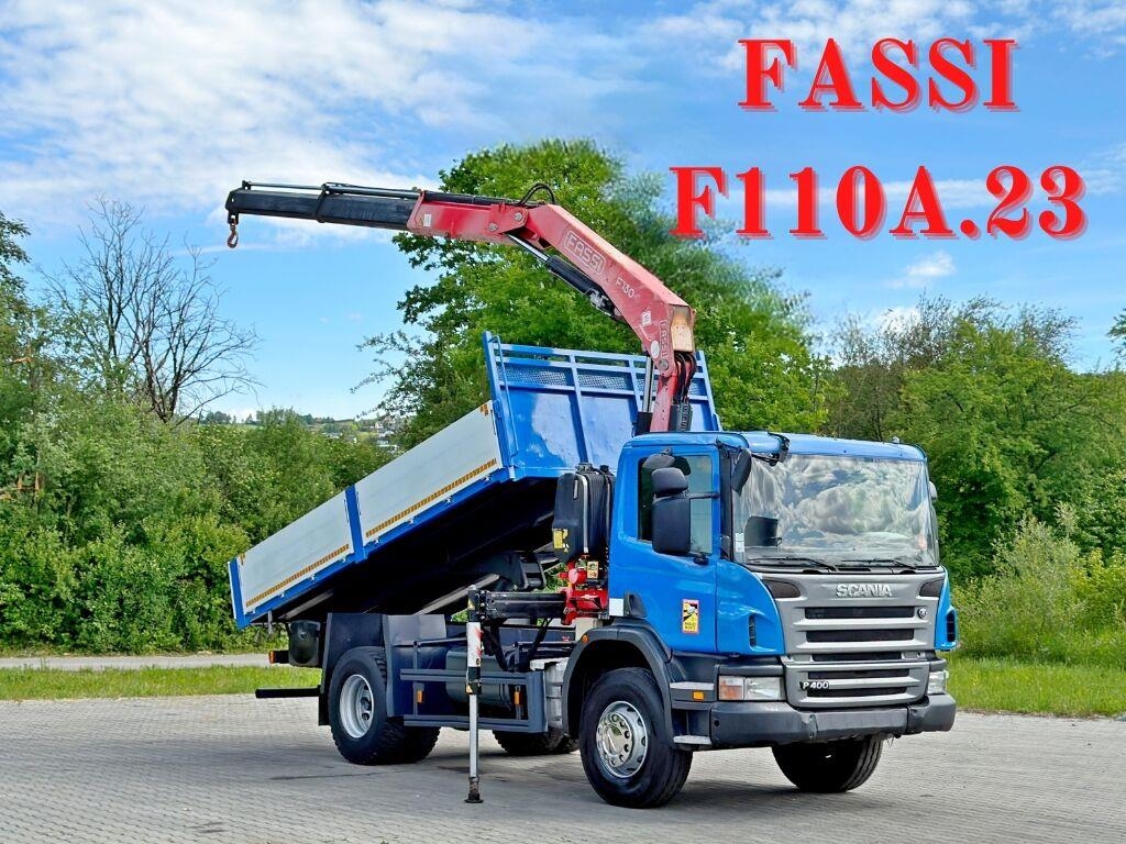 Scania P 400 * KIPPER 4,90m * FASSI F110A.23 + FUNK*TOP
