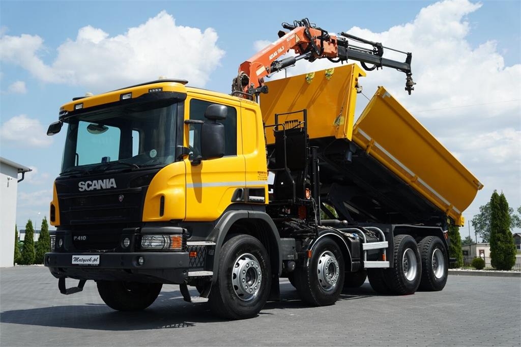 Scania P 410 / 8x4 / WYWROTKA - 5.15 M + HDS ATLAS 116.3