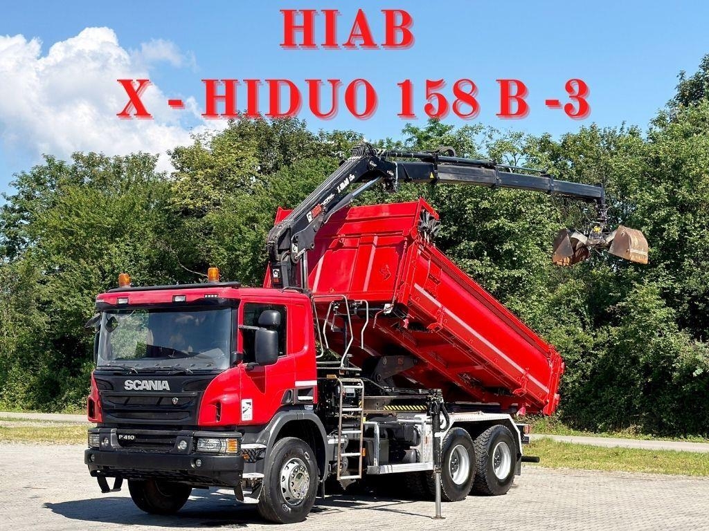 Scania P 410 Kipper 4,95m * KRAN/FUNK + BORDMATIC *6x4