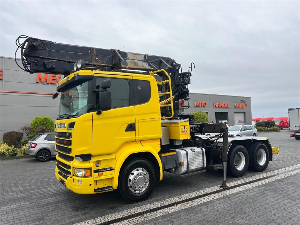 Camion grumier Scania R580 V8 6x4 EURO 6 WOOD TRANSPORT HOLZ — occasion 2017
