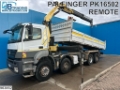 Camion benne Mercedes-Benz Axor 3236 8x4, Palfinger, Remote, Bladvering — occasion 2008