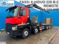 Camion plateau Renault C 380 8x2, EURO 6, Fassi, Remote — occasion 2019