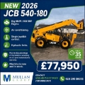 Chariot télescopique JCB 540-180 Big Engine / AC / Joystick / 3 Yr Warranty — occasion 2026, 50 h