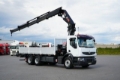 Camion plateau grue Renault PREMIUM / 370 / 6 X 4 / SKRZYNIOWY + HDS / HIAB — occasion 2008