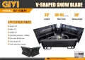 Chasse-neige GIYI GY-VSB74 74 in V-Shaped Skid Steer Snow Blade — occasion 2026