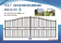 SKLP SK-T20X 20 ft x 7 ft Wrought Iron Bi-Parting