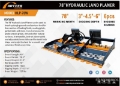 Vibroculteur Arteer HLP-78W 78 in Hydraulic Skid Steer Landplane (Unus — occasion 2026
