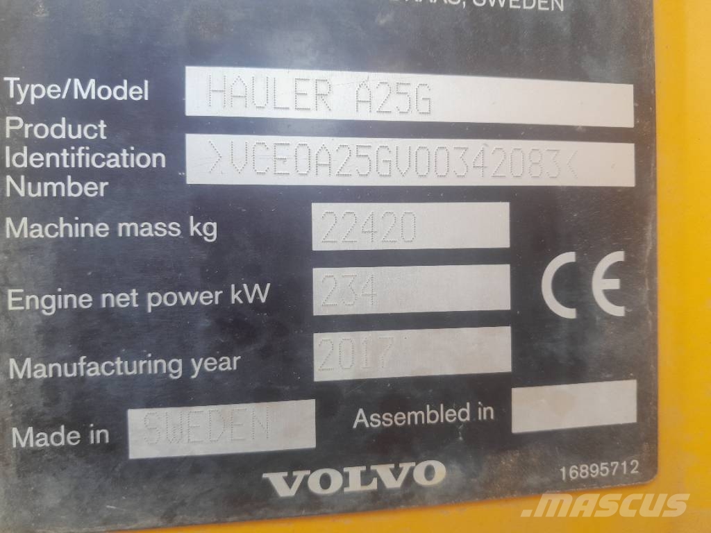 Volvo A 25 G Зчленовані самоскиди
