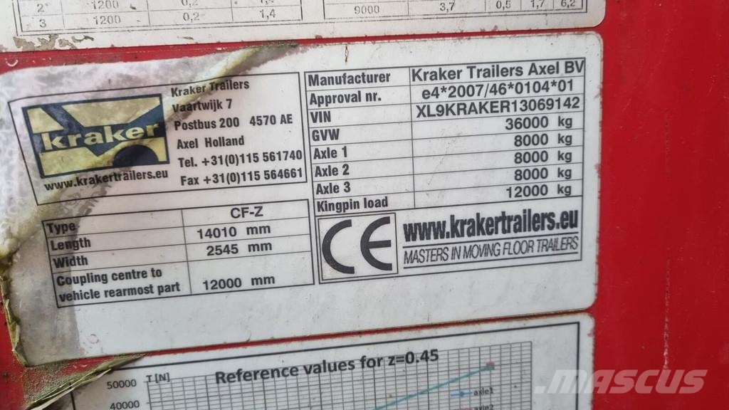 Kraker CF 500 SL-C Walking Floor semi-remorci