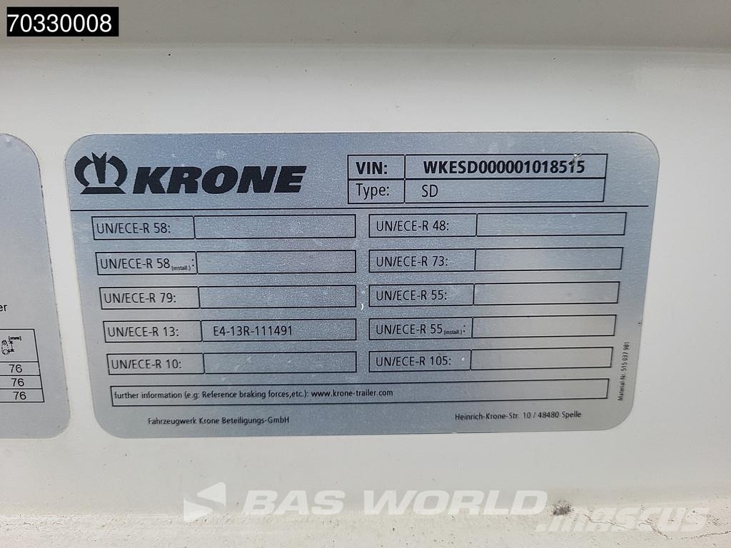 Krone SD SD 3 axles TÜV 03/27 Doppelstock Liftachse Semirremolques con carrocería de caja