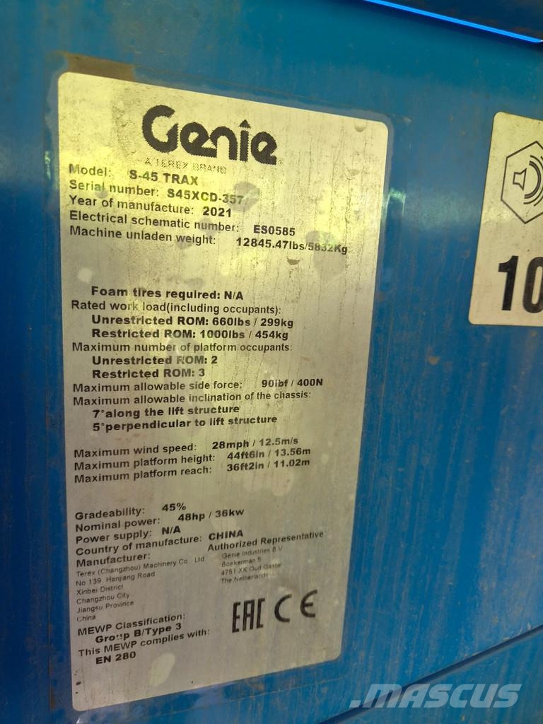 Genie S-45XC TRAX Telescoophoogwerkers