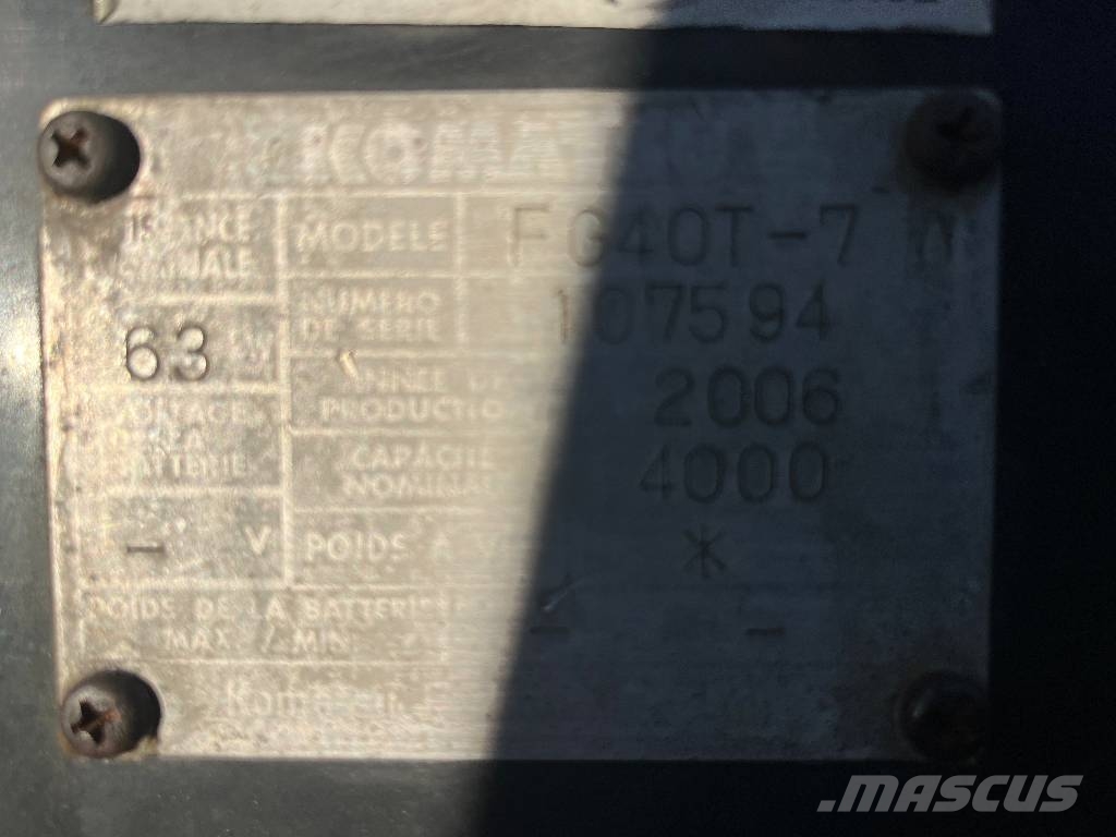Komatsu FG40T-7 LEO V-3352 IO Gázüzemű targoncák