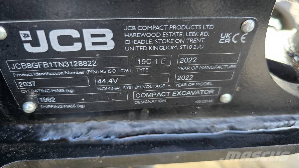JCB 19C-1 ETEC Miniescavadeiras < 7t (Mini escavadeiras)