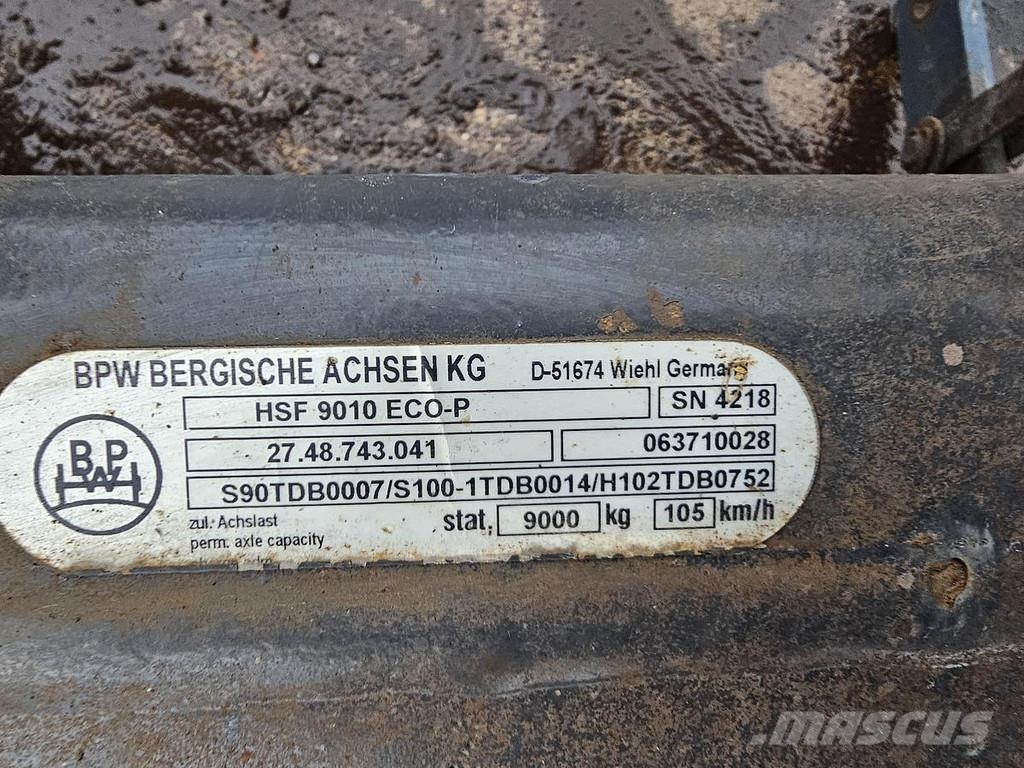 BPW HSF 9010 ECO-P TRAILER AXLE DRUM. Eixos
