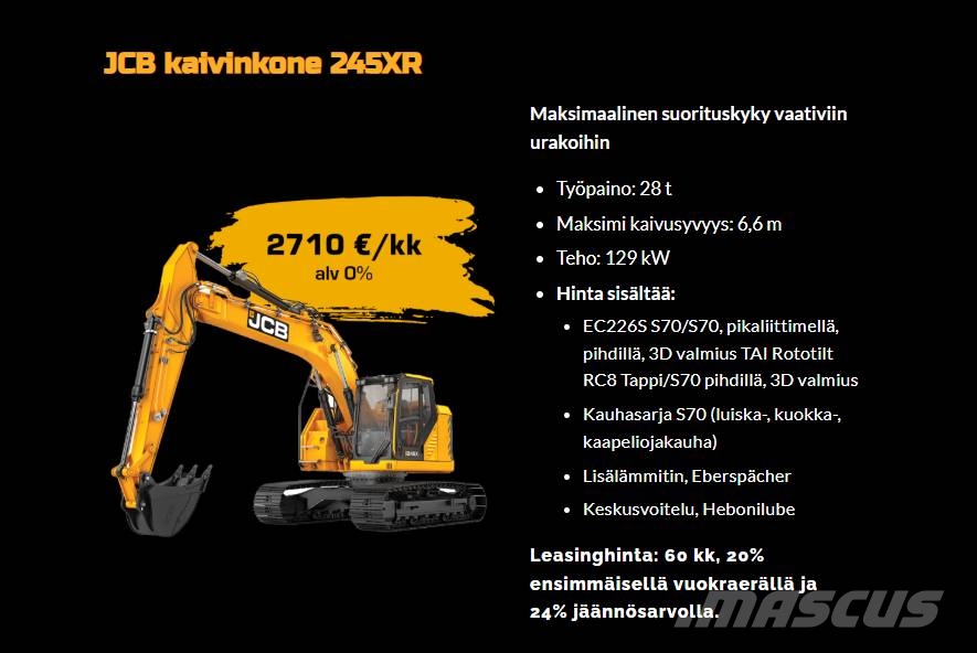 JCB 245 XR / Rototilt RC8 / Eber / Rasvari / حفارات زحافة