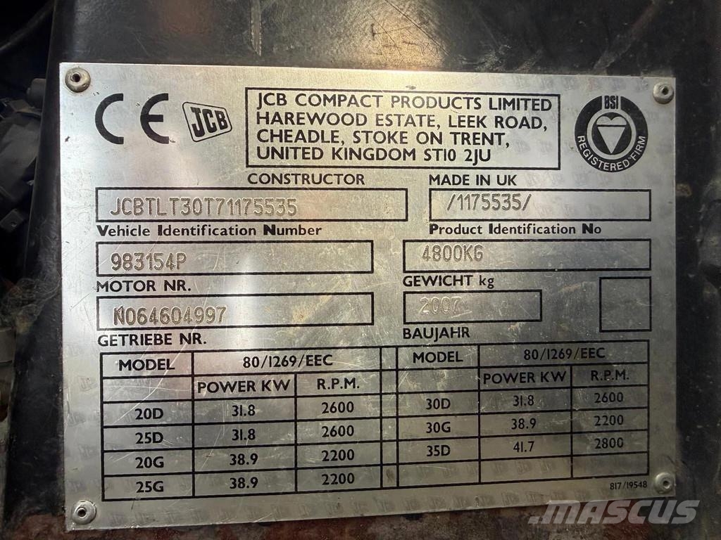 JCB TLT30 Dízel targoncák