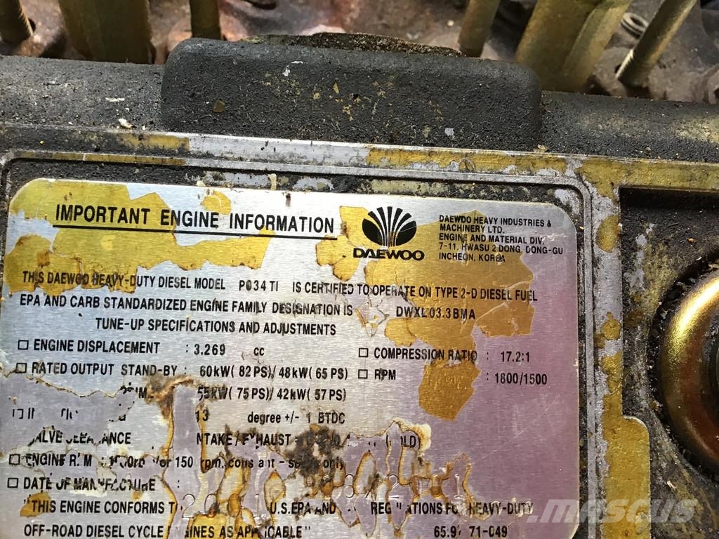 Doosan EWOO DAEWOO PO34TI GENERATOR 50 KVA USED Diesel Generators