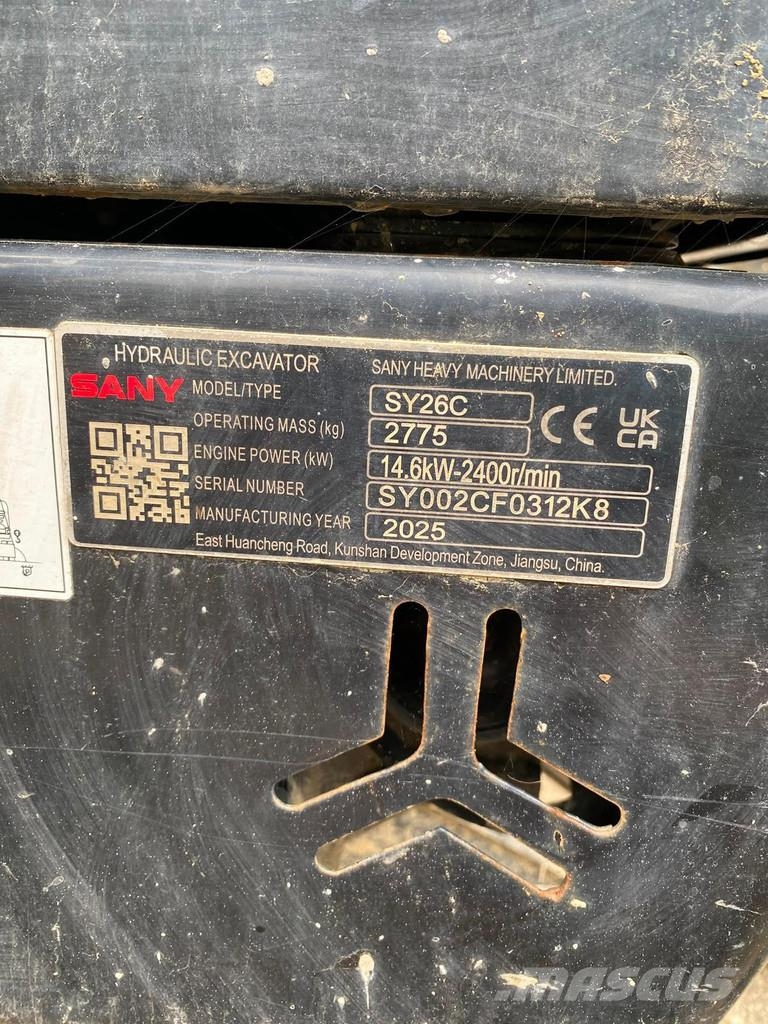 Sany SY26C ENGCON Rototilt Mini Escavadoras <7t