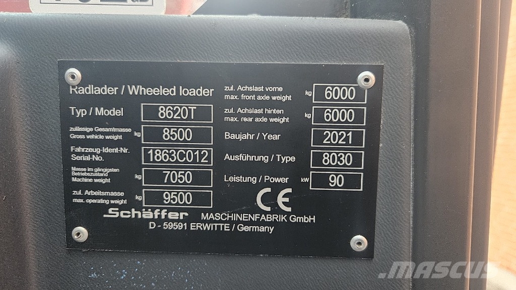 Schäffer 8620T Teleskopradlader / Radlader / JCB / Weideman Teleskopski kolesni nakladalci