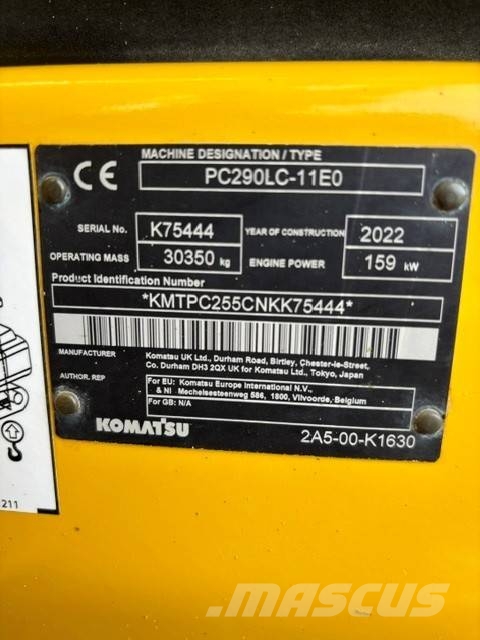 Komatsu PC 290 LC Rupsgraafmachines