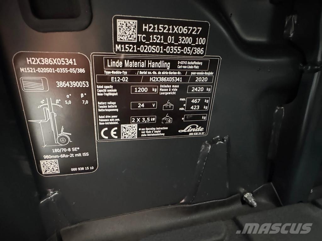 Linde E 12-02 Elektriske trucker