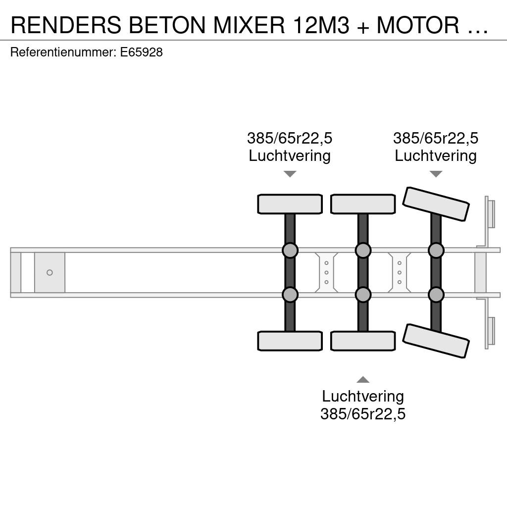 Renders BETON MIXER 12M3 + MOTOR (MALAXEUR/MISCHER) Egyéb - félpótkocsik