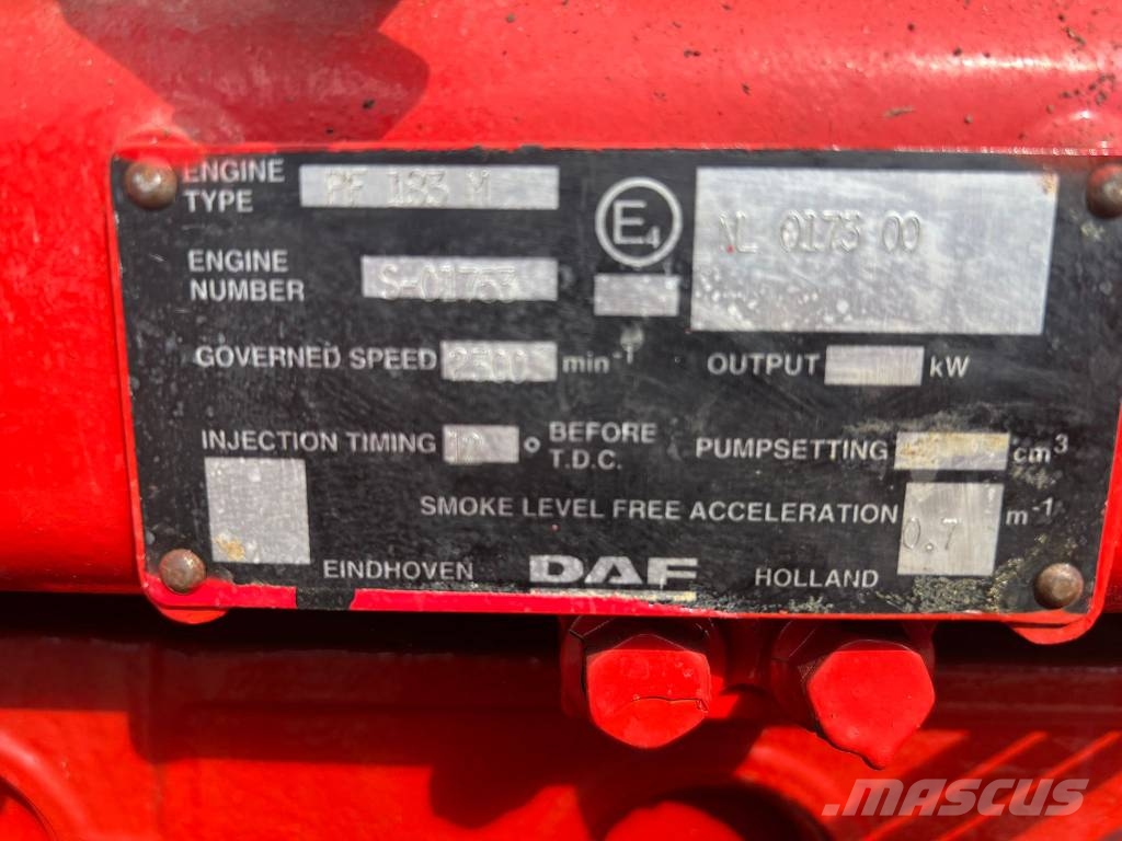 DAF Fire Pump engine DAF PF183 / Fire Pack 1028Hr! Waterpompen