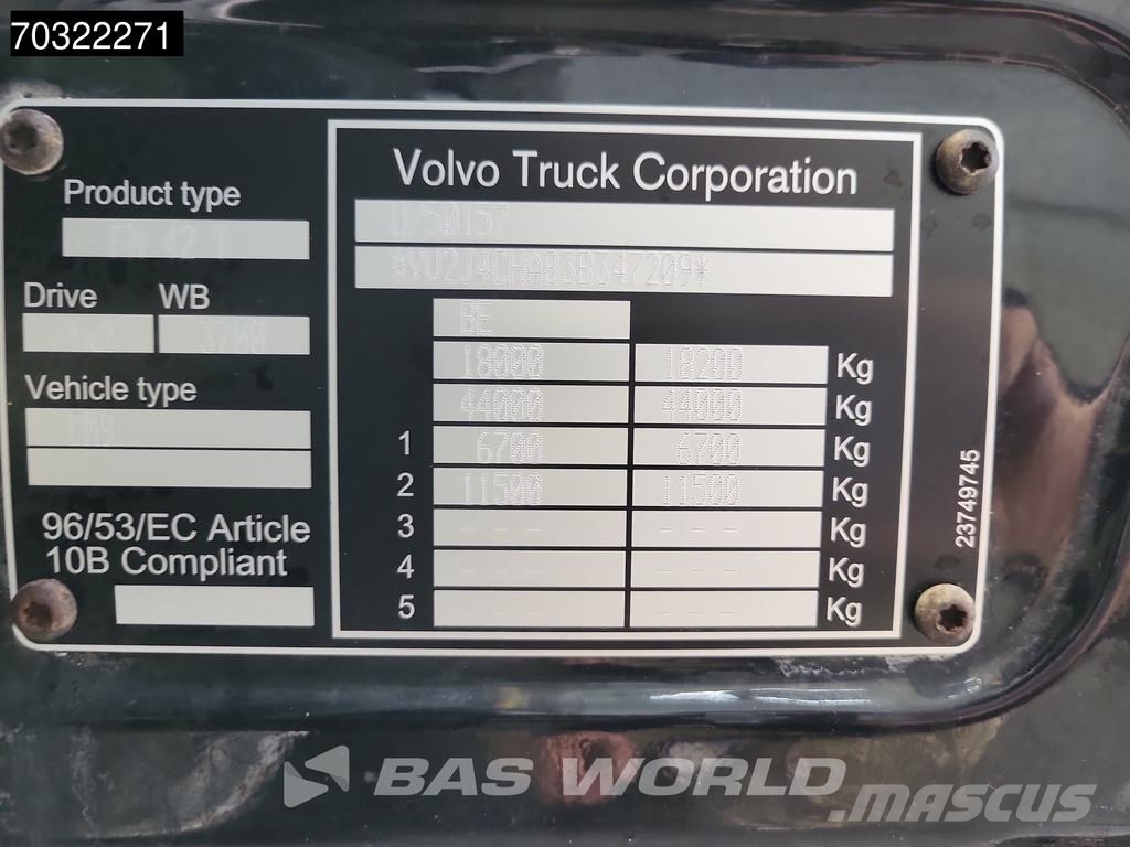Volvo FM 260 FM 4X2 Low-Mileage! Manual Full-Air Euro3 Vlačilci