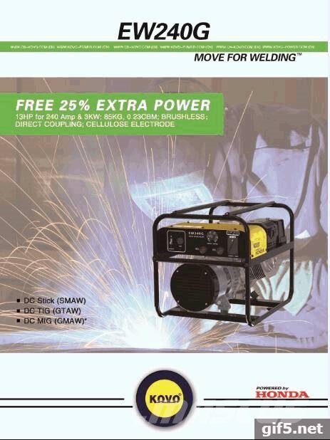 Honda Mitsubishi GB40G welder generator KHD220 Welding machines