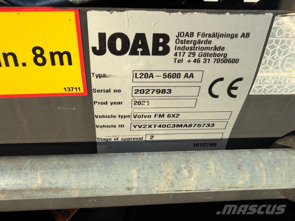 Volvo FM500 6X2 EURO6 + JOAB 1470mm Treileri ar āķi