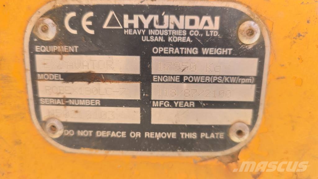 Hyundai Robex 180 LC-7 Гусеничні екскаватори