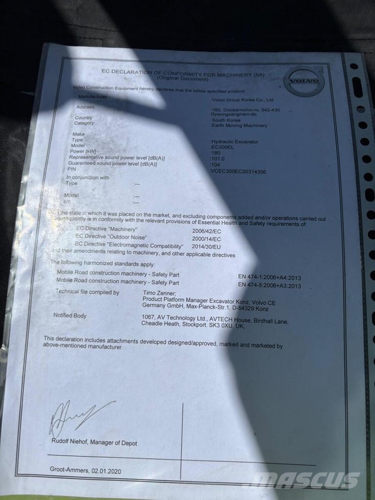 Volvo EC 300 EL Gravemaskiner på larvebånd