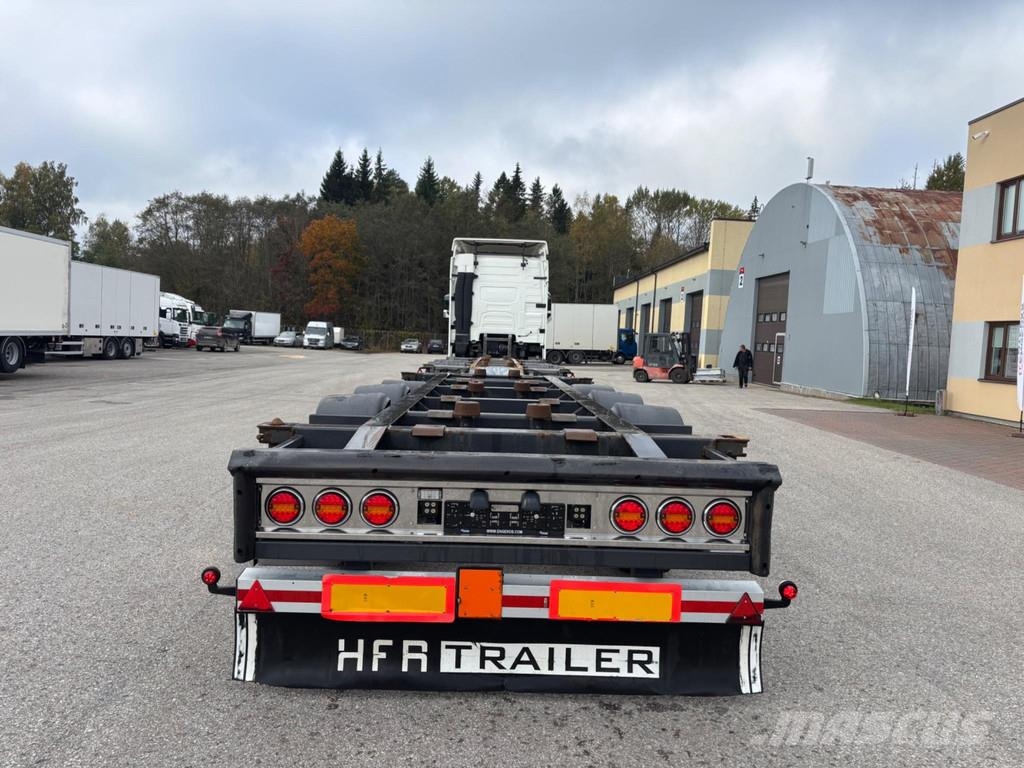 HFR KM 24 3 SAF AXLE + LIFITNG AXLES + CHASSIS L7450mm Remorque porte container