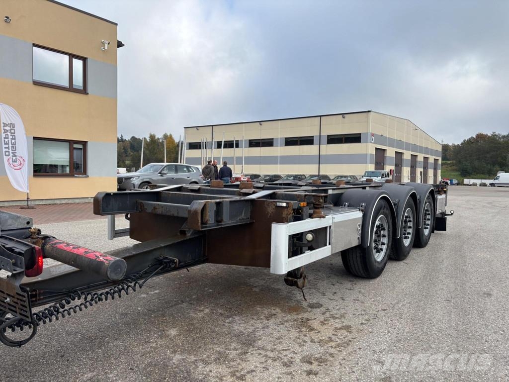 HFR KM 24 3 SAF AXLE + LIFITNG AXLES + CHASSIS L7450mm Remorque porte container