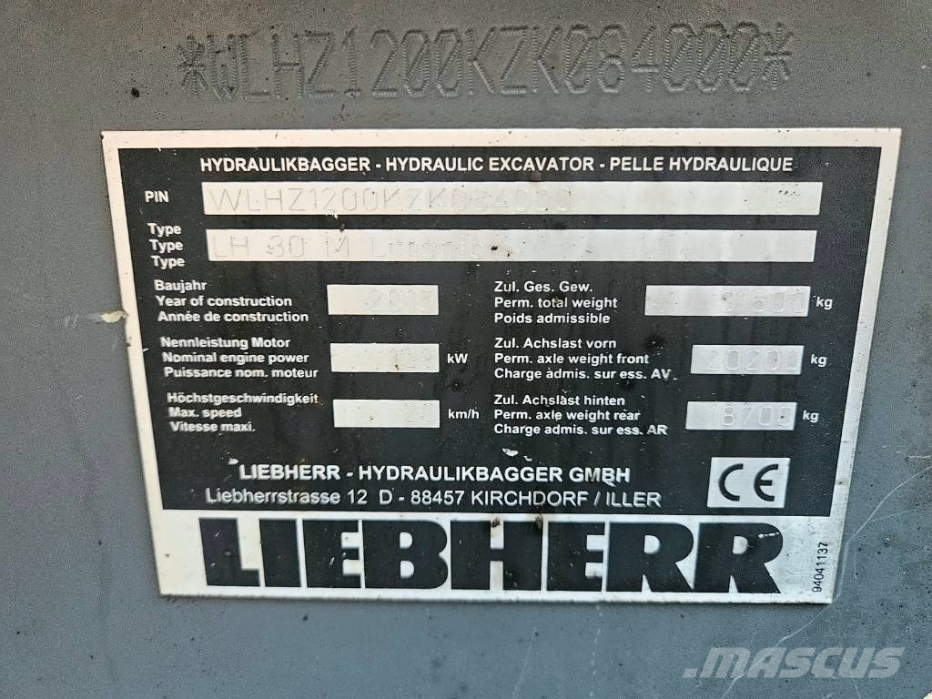 Liebherr LH 30 M Bagri za prekladanje primarnih/sekundarnih surovin