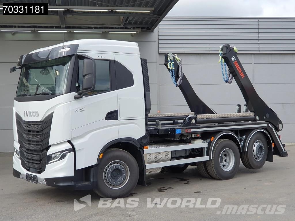 Iveco X-Way 530 6X2 NEW! Hiab FTR18 skiploader Automatic Portaalsysteem vrachtwagens