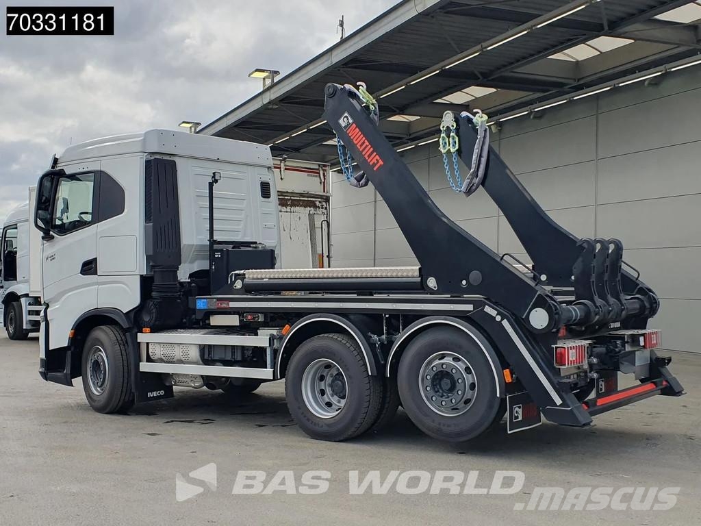 Iveco X-Way 530 6X2 NEW! Hiab FTR18 skiploader Automatic Portaalsysteem vrachtwagens