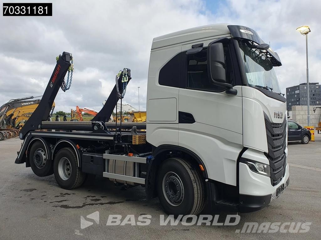 Iveco X-Way 530 6X2 NEW! Hiab FTR18 skiploader Automatic Portaalsysteem vrachtwagens