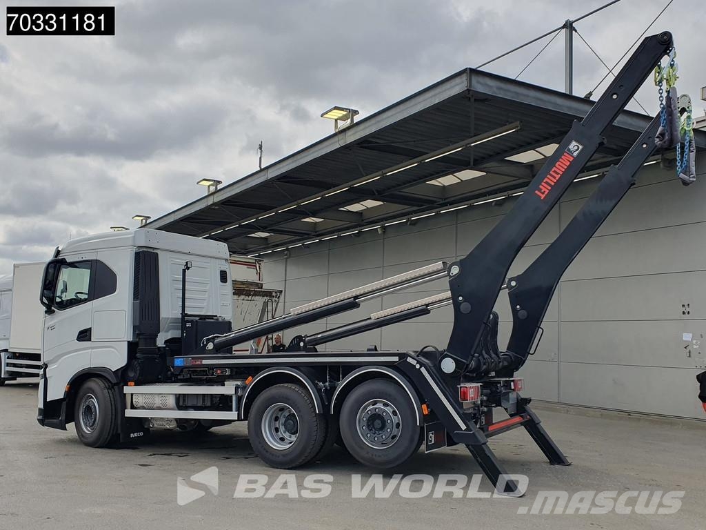 Iveco X-Way 530 6X2 NEW! Hiab FTR18 skiploader Automatic Portaalsysteem vrachtwagens
