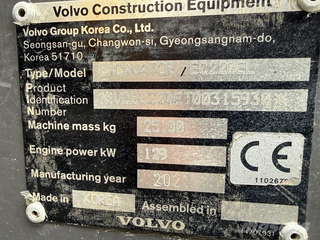 Volvo EC 220 E Lánctalpas kotrók