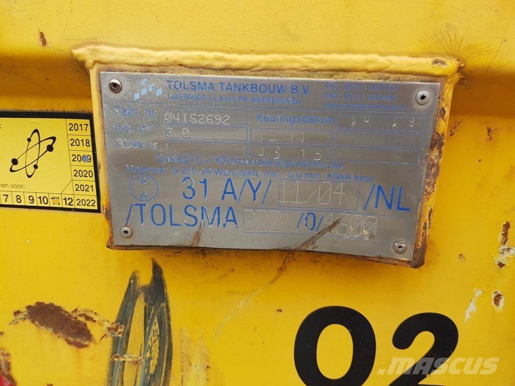  Tolsma Kiwa IBC 3000 liter Dieseltank Kontenery cysterny