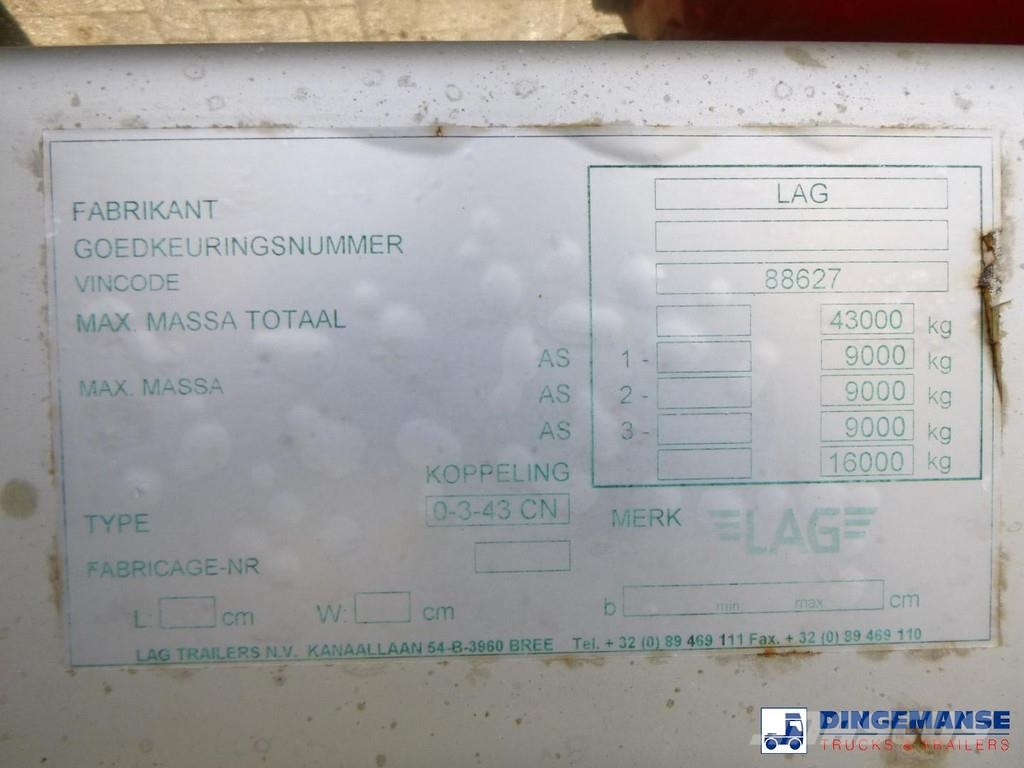 LAG Chemical tank inox 45 m3 / 1 comp 油罐半挂车