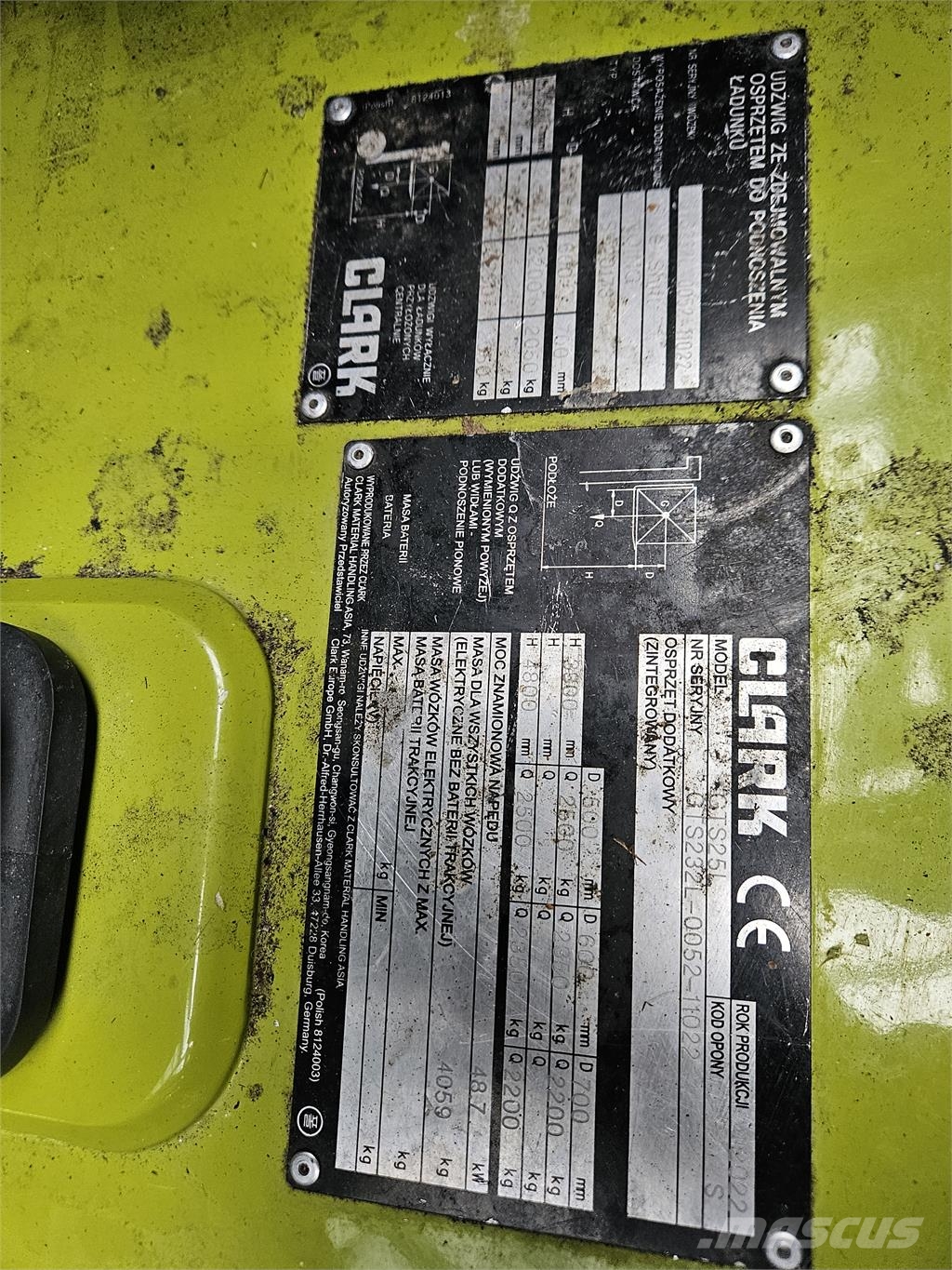 Clark GTS25L LPG forklifts