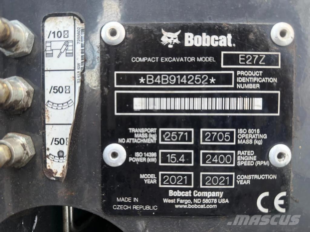 Bobcat E27z Minigraafmachines < 7t