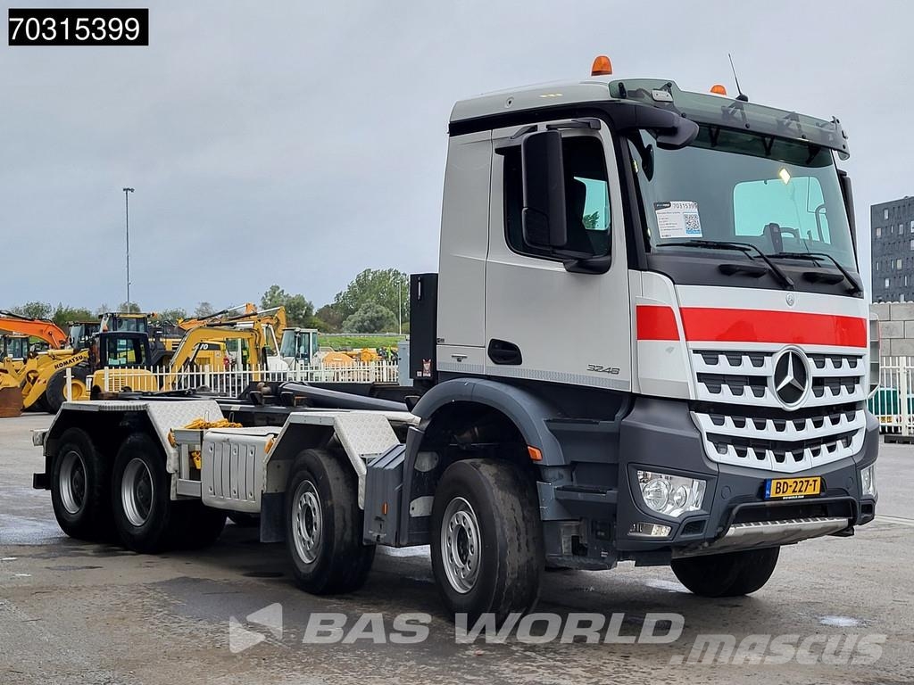 Mercedes-Benz Arocs 3248 8X4 HIAB XR26Z59S containersystem Big-A Hook lift trucks