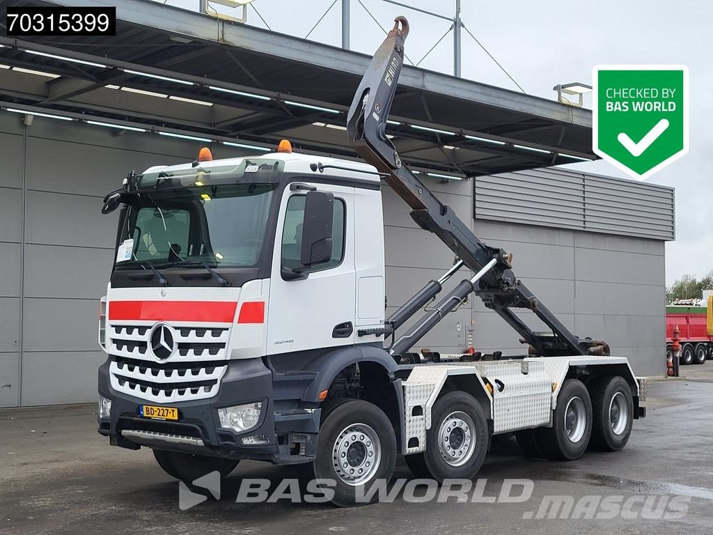 Mercedes-Benz Arocs 3248 8X4 HIAB XR26Z59S containersystem Big-A Hook lift trucks