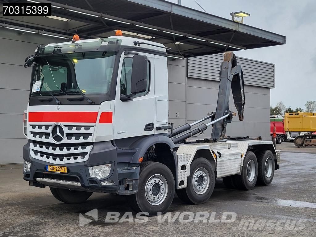 Mercedes-Benz Arocs 3248 8X4 HIAB XR26Z59S containersystem Big-A Hook lift trucks