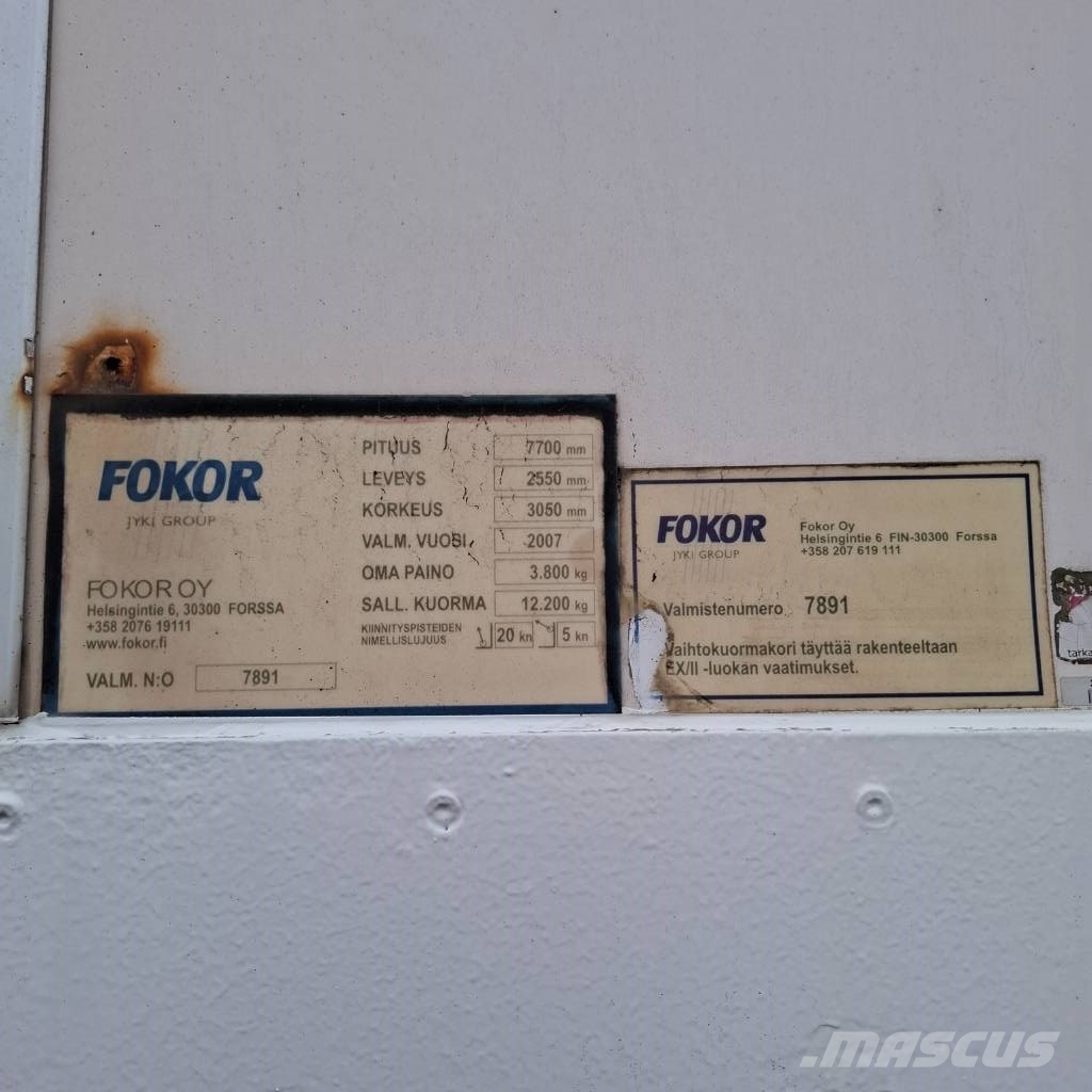 Fokor Kokosivuaukeava Preču konteineri