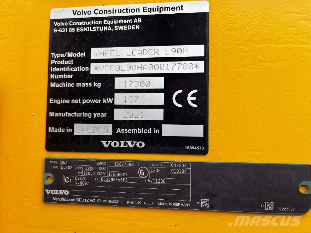 Volvo L 90 H لوادر بعجل